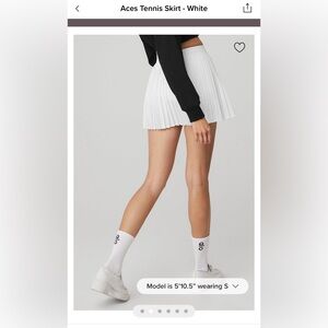 Alo white Aces Tennis skirt (small)